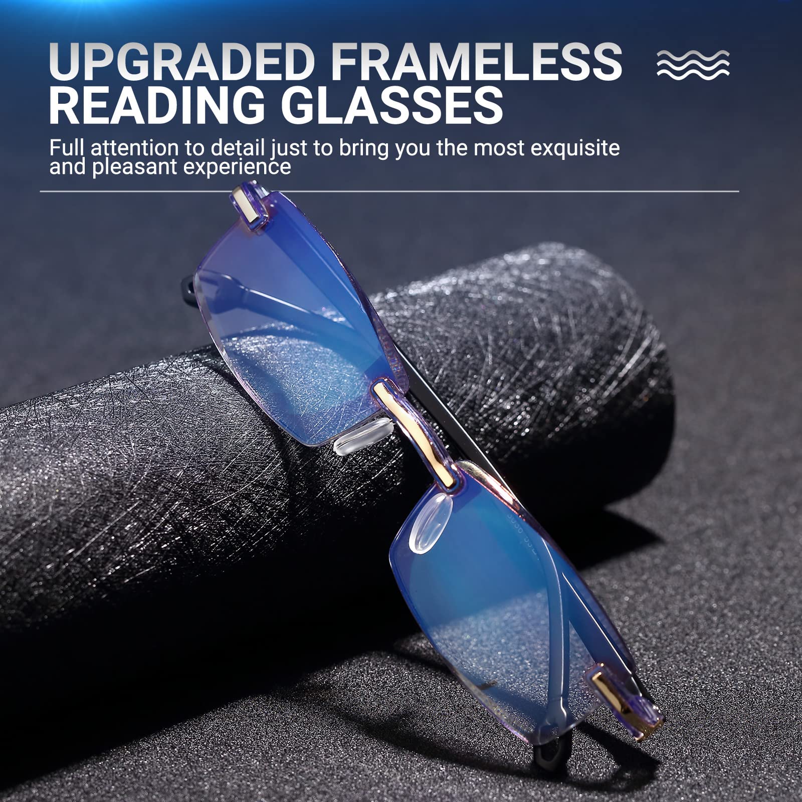 TERAISE Blue Light Blocking Reading Glasses for Women - Anti Fatigue Computer Glasses with Diamond-Cut Design - Perfect for Office Work, Screen Time & Digital Eye Strain Relief