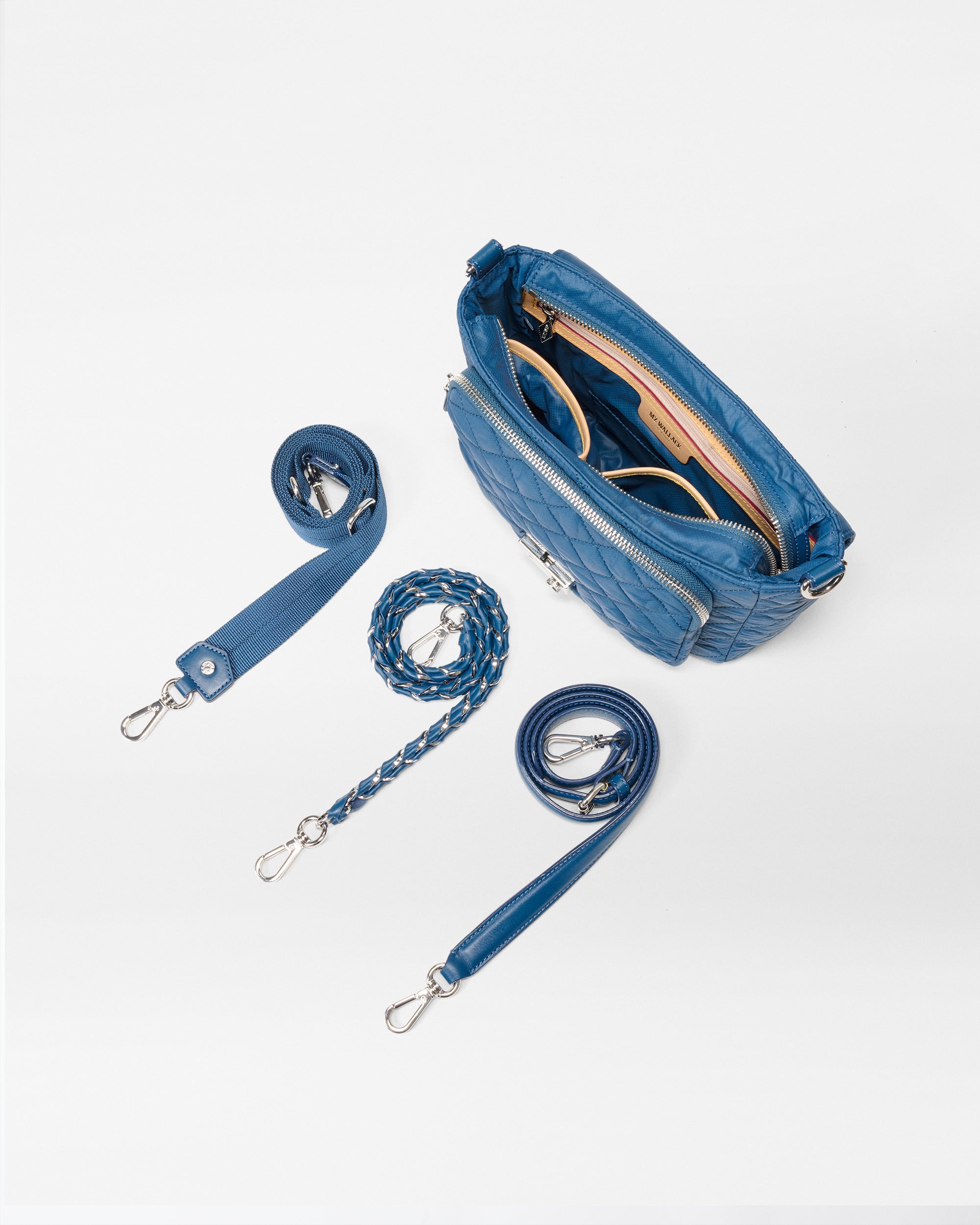 French Blue Medium Crosby Lock Crossbody Bag - Stylish & Secure Handbag for Women | Perfect for Work, Travel & Everyday Use