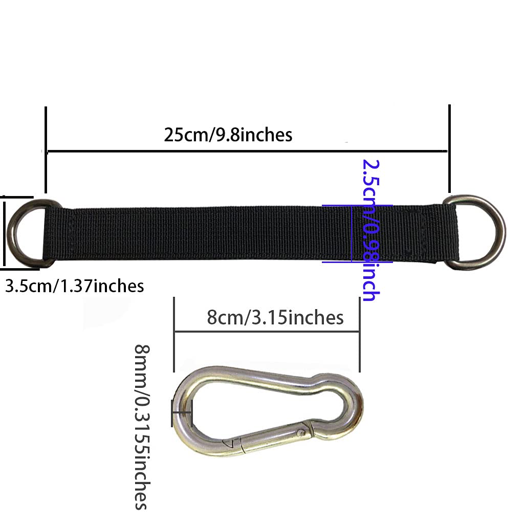 Heavy Duty Hammock Straps for Trees - 2 Pack Swing Hanging Kit with Carabiner, 440lbs Capacity - Perfect for Hammocks, Swing Chairs & Exercise Pulleys - Ideal for Camping, Backyard Relaxation & Outdoor Adventures