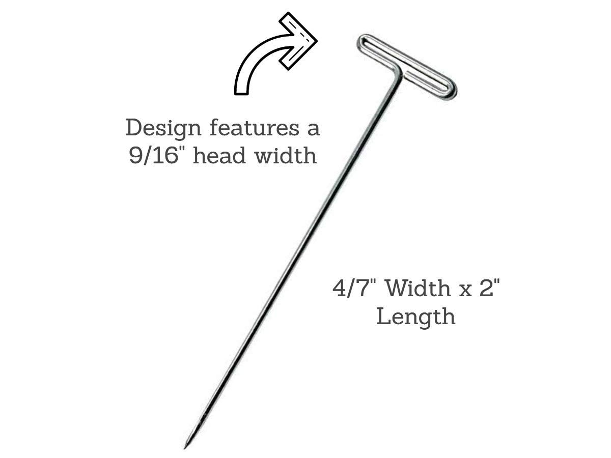 2 Inch T Pins for Knitting, Wigs & Sewing - 200 Pack for Craft & Office Use