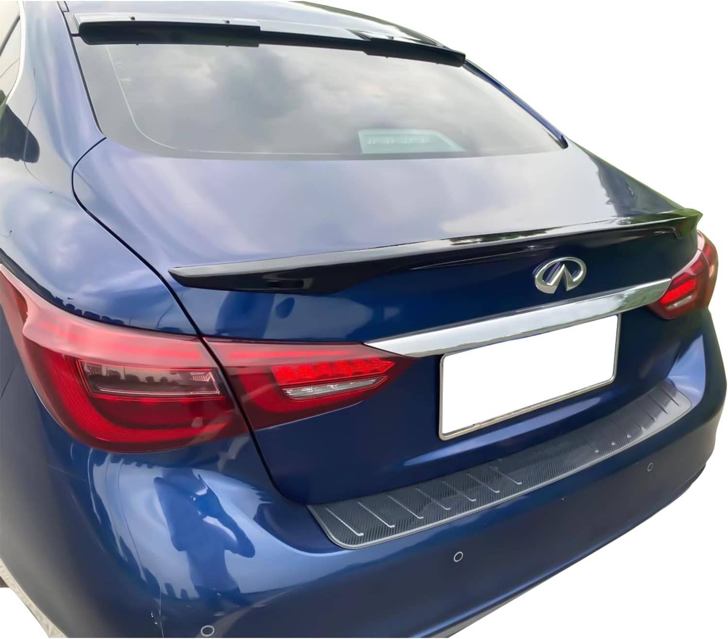 2014-2023 Infiniti Q50 OE Style Trunk Spoiler - Glossy Black Rear Wing Lip for Enhanced Aerodynamics & Sporty Look - Perfect for Car Enthusiasts & Street Racing