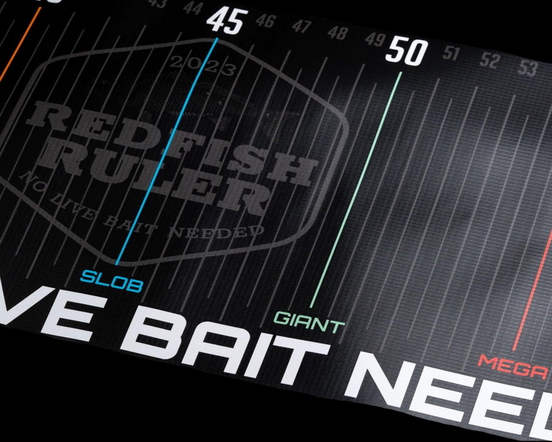 NLBN No Live Bait Needed Big Redfish Ruler - Saltwater Fishing Measuring Tool for Red Drum, Speckled Trout & Inshore Species - Perfect for Kayak, Pier & Shore Fishing