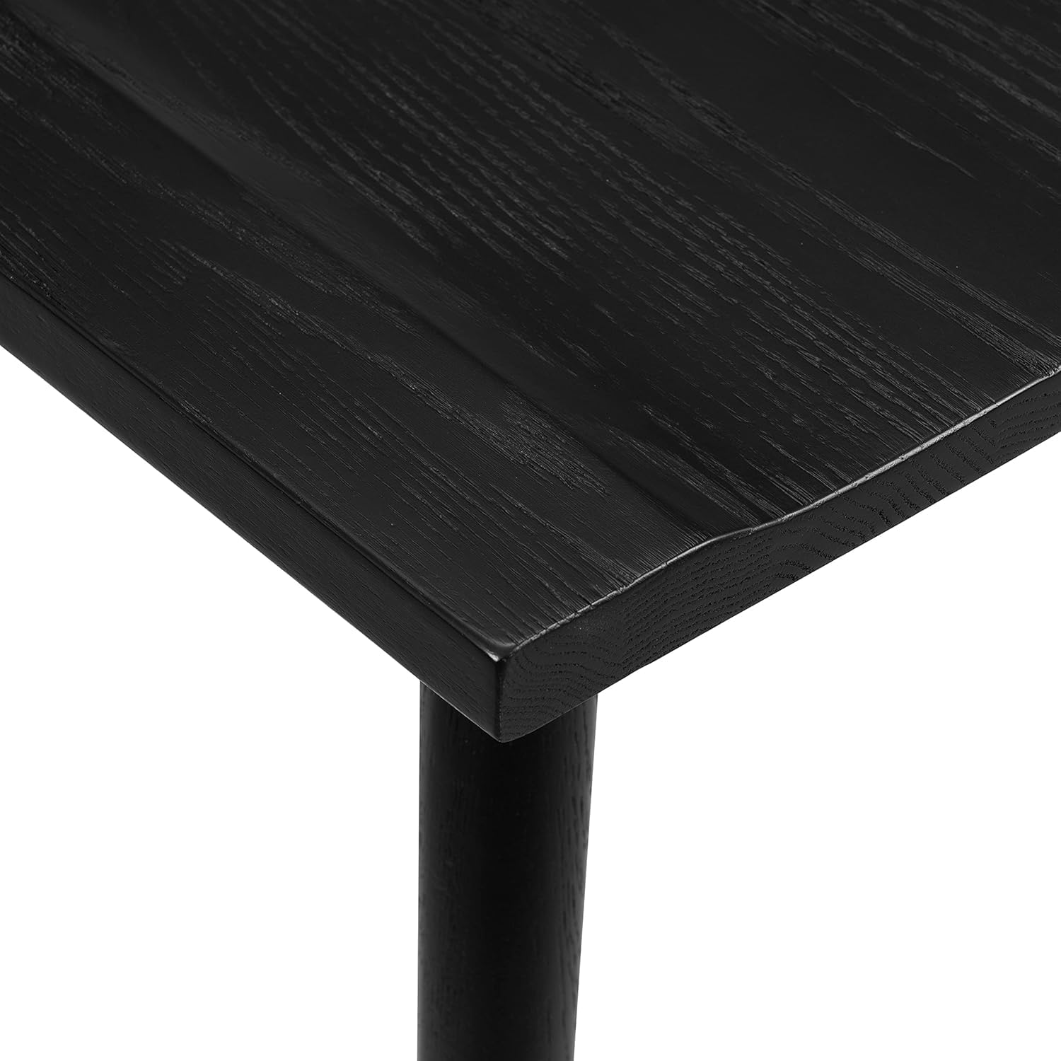 POLY & BARK Enzo Solid Oak Wood Dining Chair - Black Modern Kitchen & Dining Room Chair with Easy Assembly, Lightweight Design for Home, Restaurant & Office Use