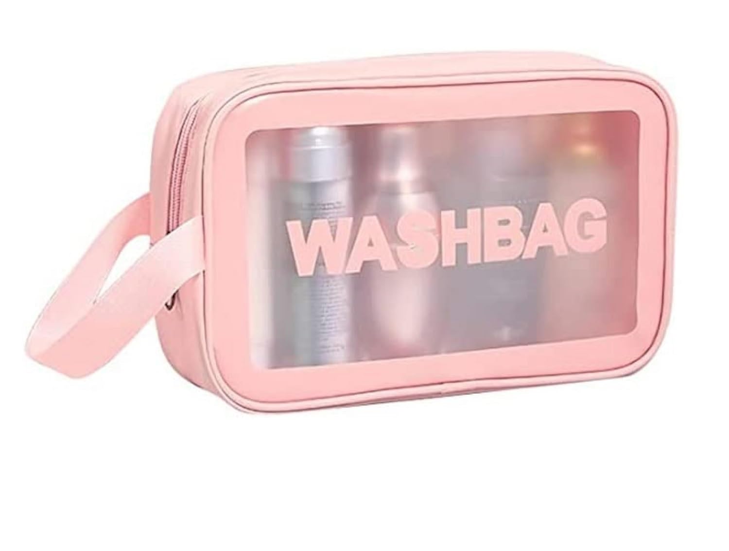 Waterproof Travel Toiletry Bag for Women - Pink Cosmetic Organizer | Makeup & Essentials Storage | Perfect for Trips & Gyms