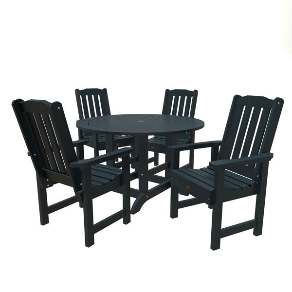 Springville 5-Piece Round Outdoor Dining Set - Patio Furniture for Garden, Backyard, and Poolside Gatherings
