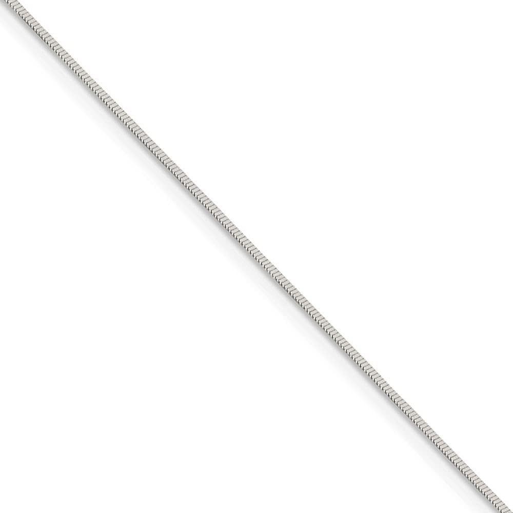 0.7mm Sterling Silver Square Snake Chain Necklace with Black Bow Charm - Elegant Jewelry for Women, Perfect for Valentine's Day Gifts, Anniversary Presents & Everyday Wear