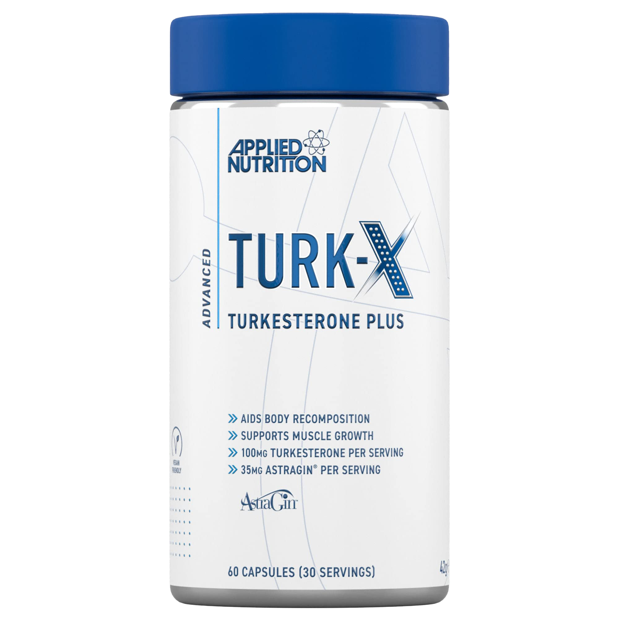 Applied Nutrition Turk X 60 Capsules - Natural Testosterone Booster & Muscle Growth Supplement for Men | Pre-Workout & Post-Workout Support