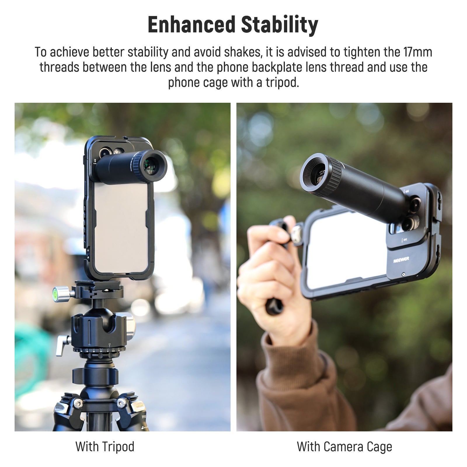 NEEWER LS 36 7x Telephoto Lens with 17mm Thread Mount for DSLR & Mirrorless Cameras - Perfect for Wildlife, Sports & Travel Photography