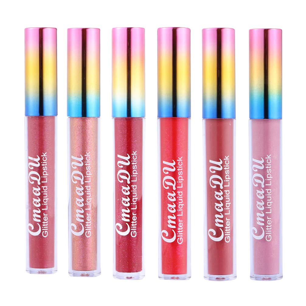 Beaupretty 6 Pcs Matte & Shiny Lipstick Set - Smudge Proof, Waterproof, Long Lasting All Day Lip Gloss for Women & Girls | Diamond Symphony Shiny Matte Metallic Finish | Perfect for Parties, Date Night & Everyday Wear