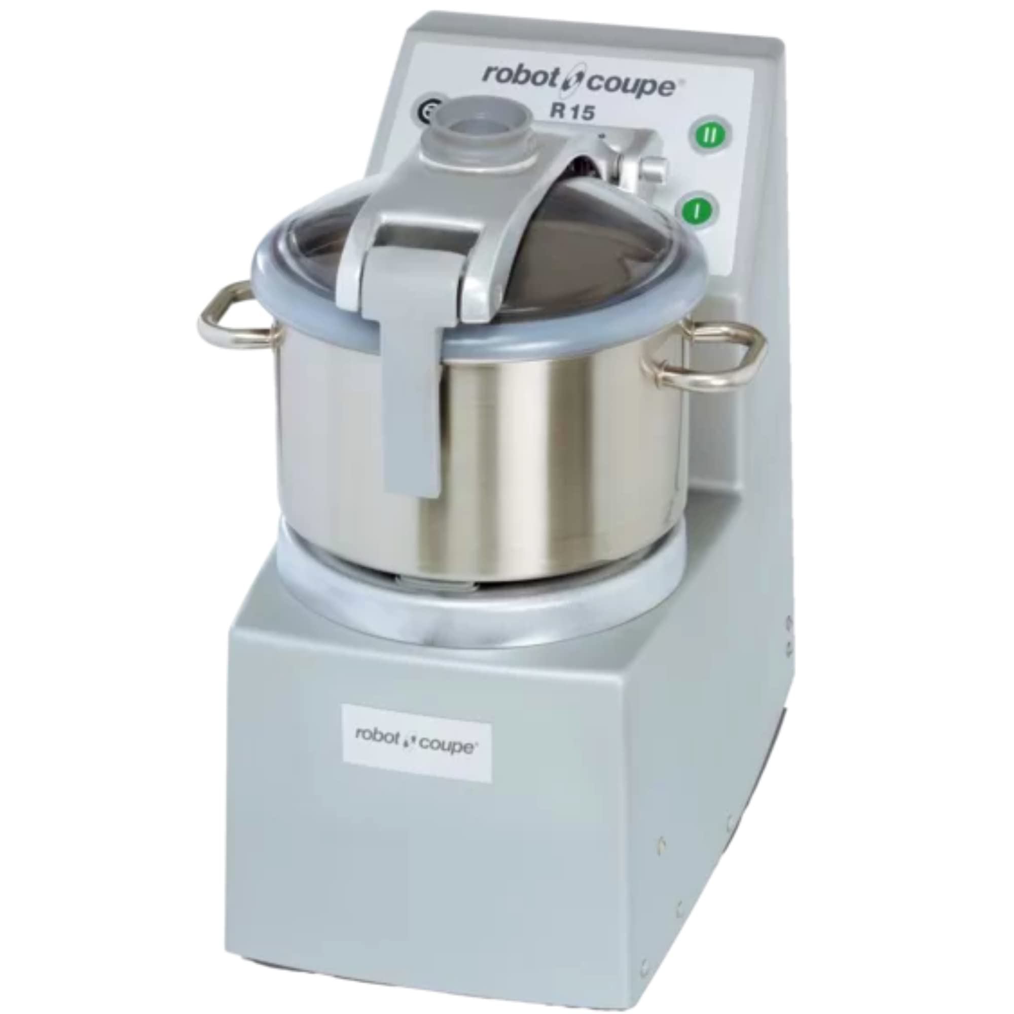 Robot Coupe R15U 2-Speed Commercial Food Processor with 15QT & 4QT Stainless Steel Bowls - 208-240V/3PH - Perfect for Restaurants, Catering & Large Batch Food Preparation