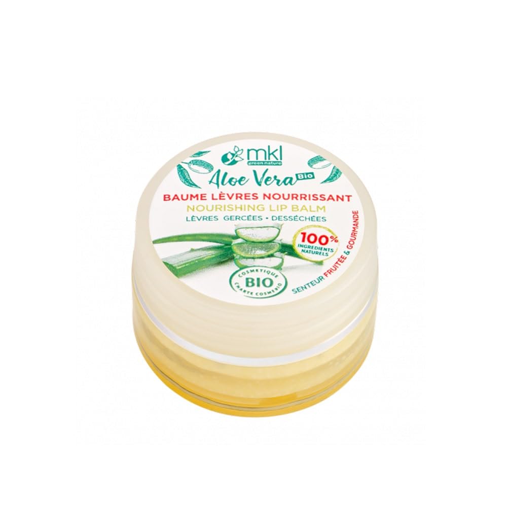 Organic Aloe Vera Lip Balm - MKL Green Nature 10ml | Hydrating & Nourishing for Dry, Chapped Lips | Perfect for Winter Care & Daily Moisturizing