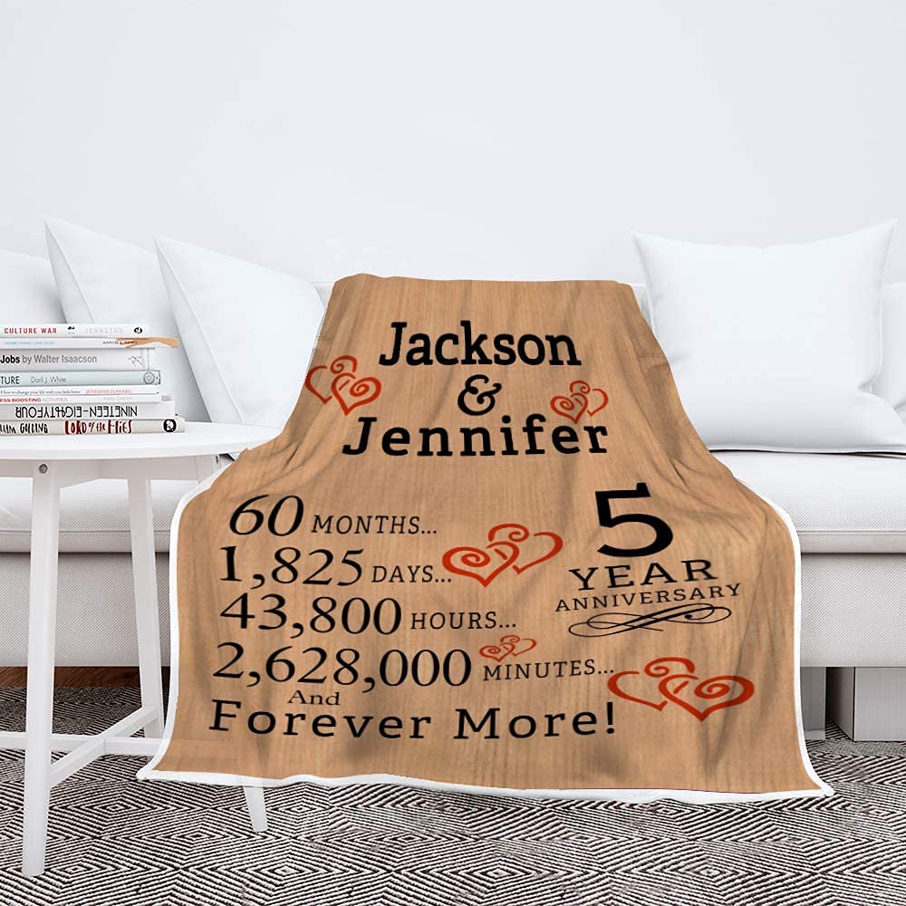 Personalized Anniversary Sign Gift for Couples - Custom Name & Year - Perfect for Wedding Anniversaries 1-60 Years