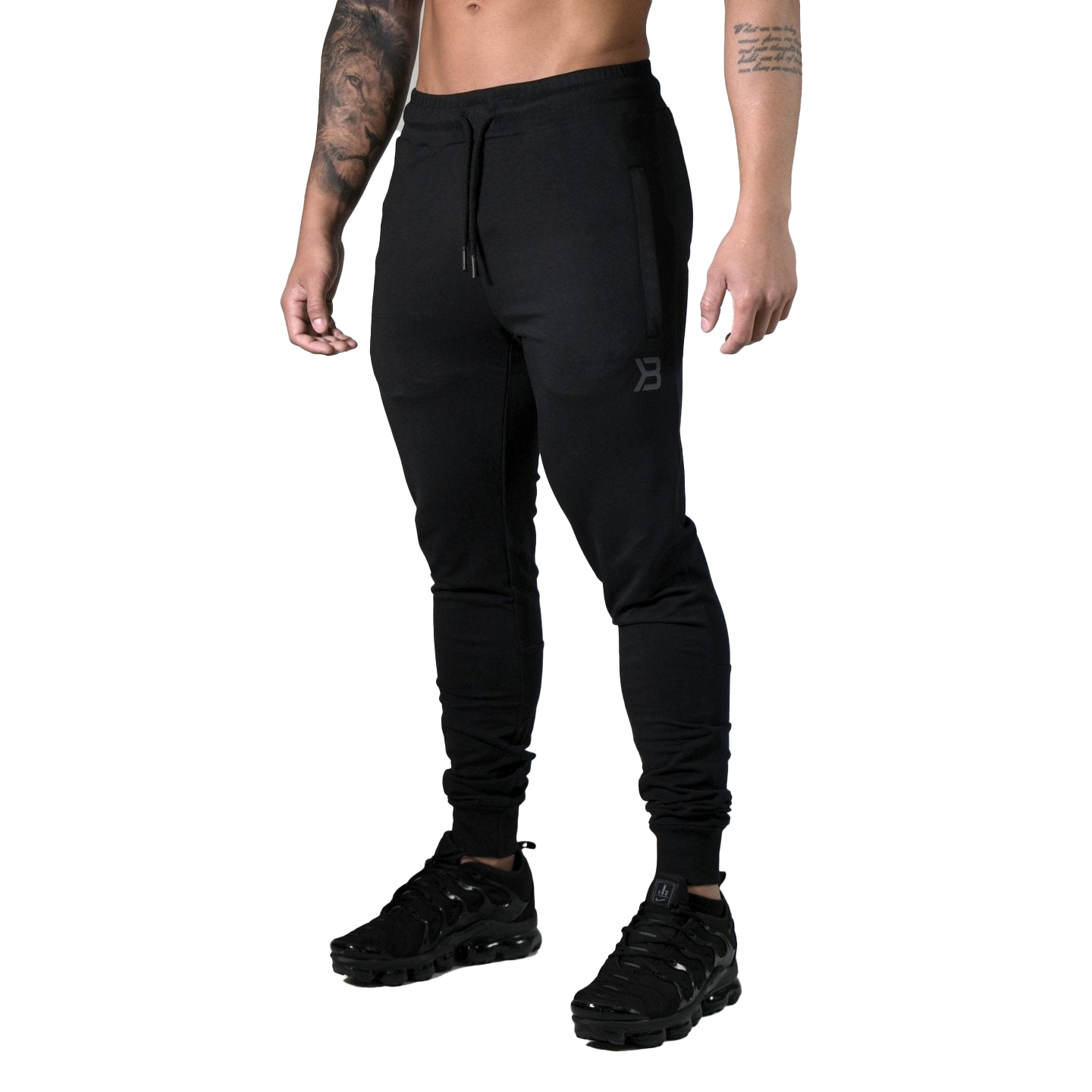 Better Bodies Tapered Joggers V2 - Men's Athletic Jogger Pants for Running, Gym & Casual Wear - Black Comfortable Workout Sweatpants