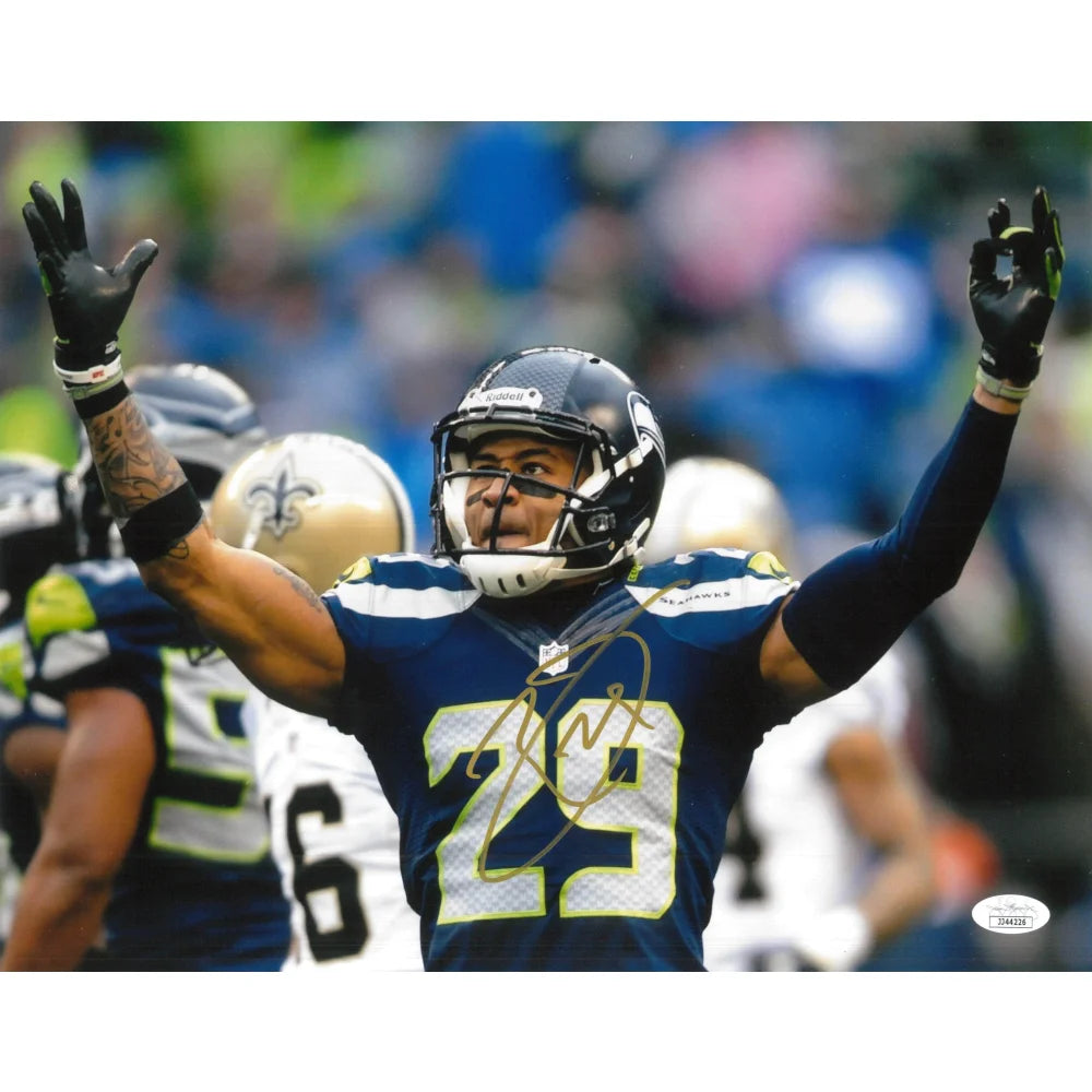 Earl Thomas Autographed 11x14 Photo with JSA COA - Seattle Seahawks #1 Signed Memorabilia - Perfect for Sports Fans, Collectors & Home Decor