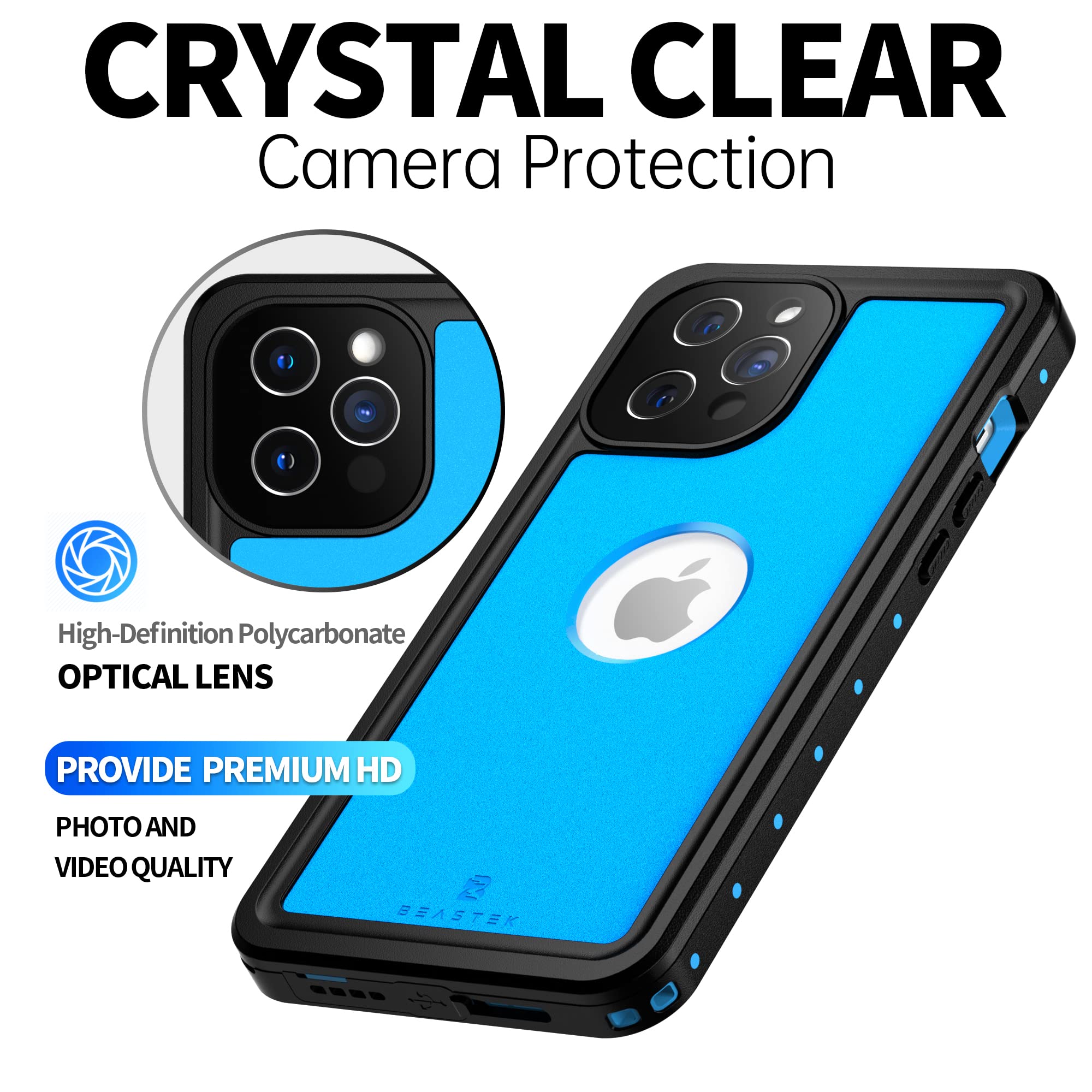 BEASTEK Waterproof Case for iPhone 12 Pro Max (6.7