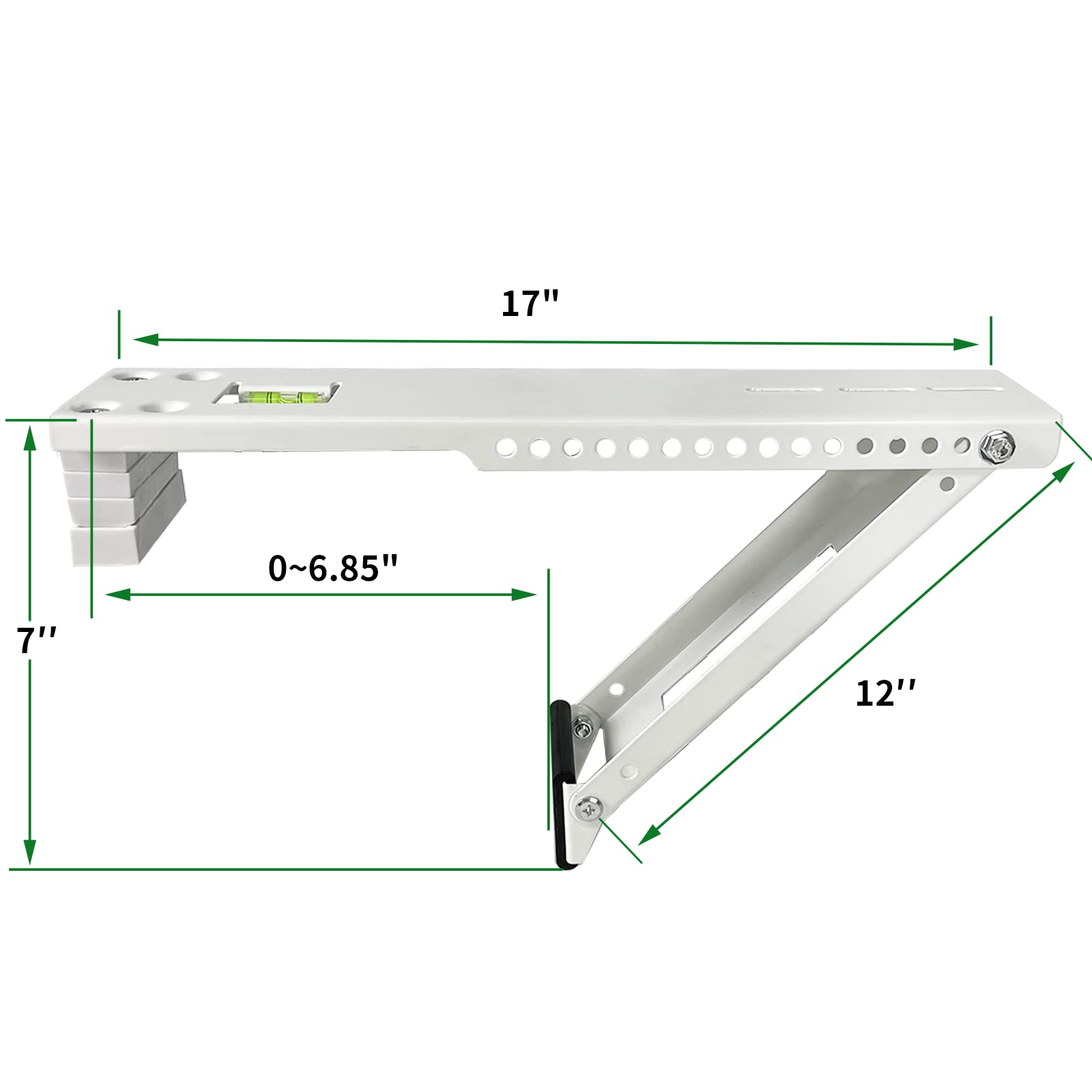 Heavy Duty Universal Window Air Conditioner Bracket - Supports Up to 165 lbs for 9,000-22,000 BTU AC Units - Secure Mounting Kit for Window AC Installation - Perfect for Bedroom, Office & Apartment Cooling