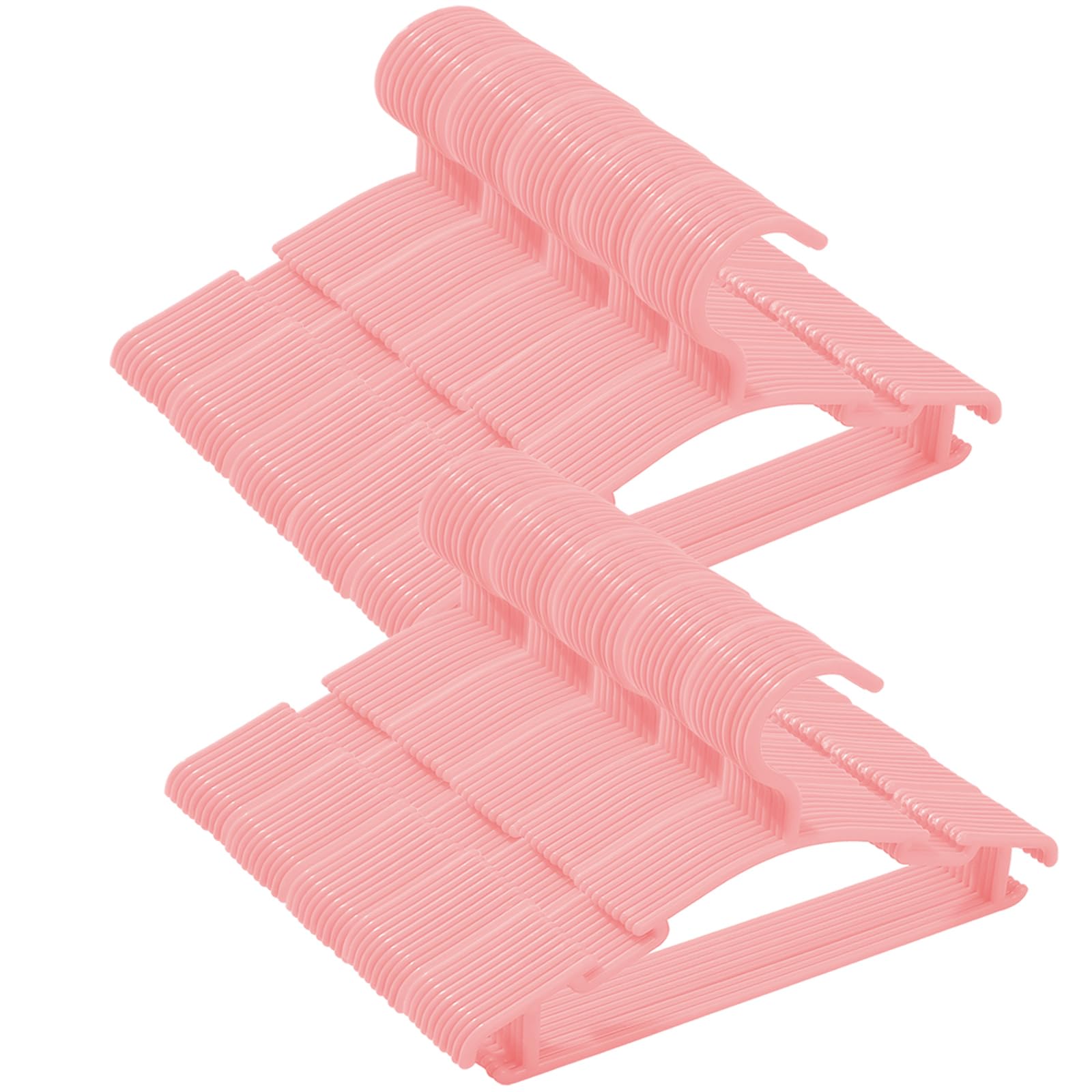 100 Pack Pink Baby Clothes Hangers - Non-Slip Infant Hangers for Newborn & Toddler Wardrobe Organization - Ultra Thin Nursery Hangers for Girls & Boys - Perfect for Baby Showers, Nursery Storage & Kids Closet Organization