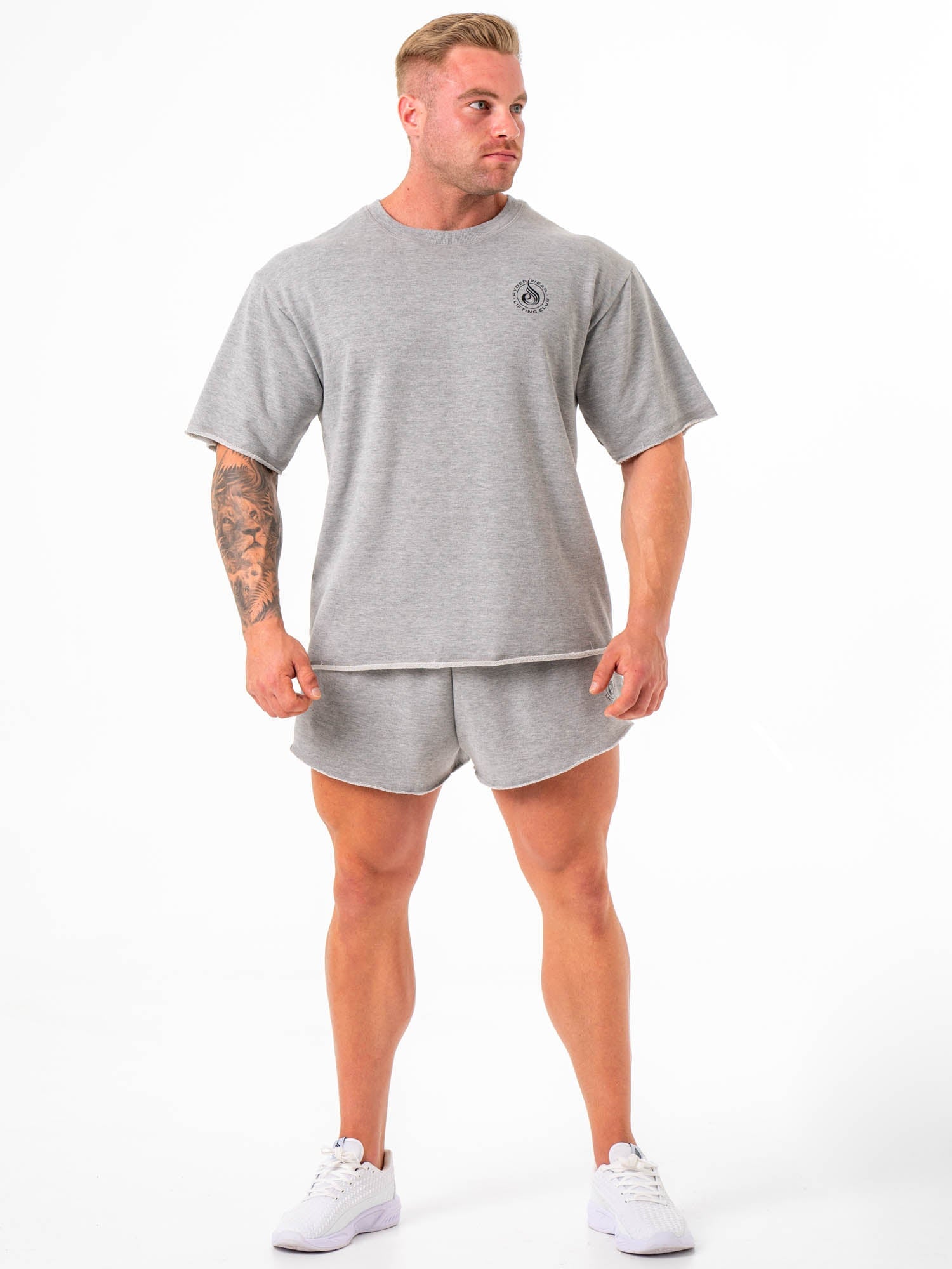 Premium Box Fleece T-Shirt for Men & Women - Soft Grey Marble Comfort Fit - Perfect for Casual Wear, Lounge & Outdoor Activities