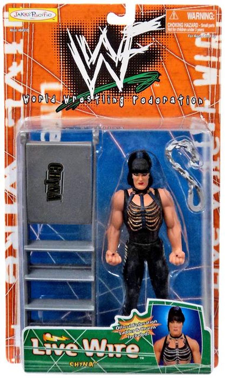1998 WWF Jakks Pacific Live Wire Series 1 Chyna Action Figure - Exclusive Collectible Wrestling Toy for Fans & Display