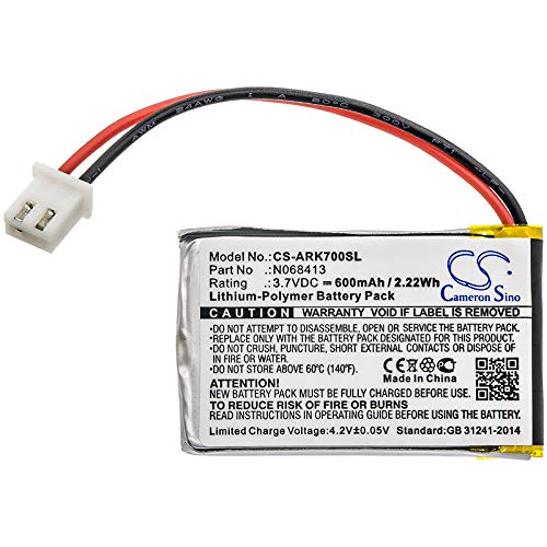 600mAh 3.7V Replacement Battery for Atrack AK7 GPS Tracker - Compatible with AK7 GPS N068413 - Perfect for Outdoor Tracking, Fleet Management & Vehicle Security