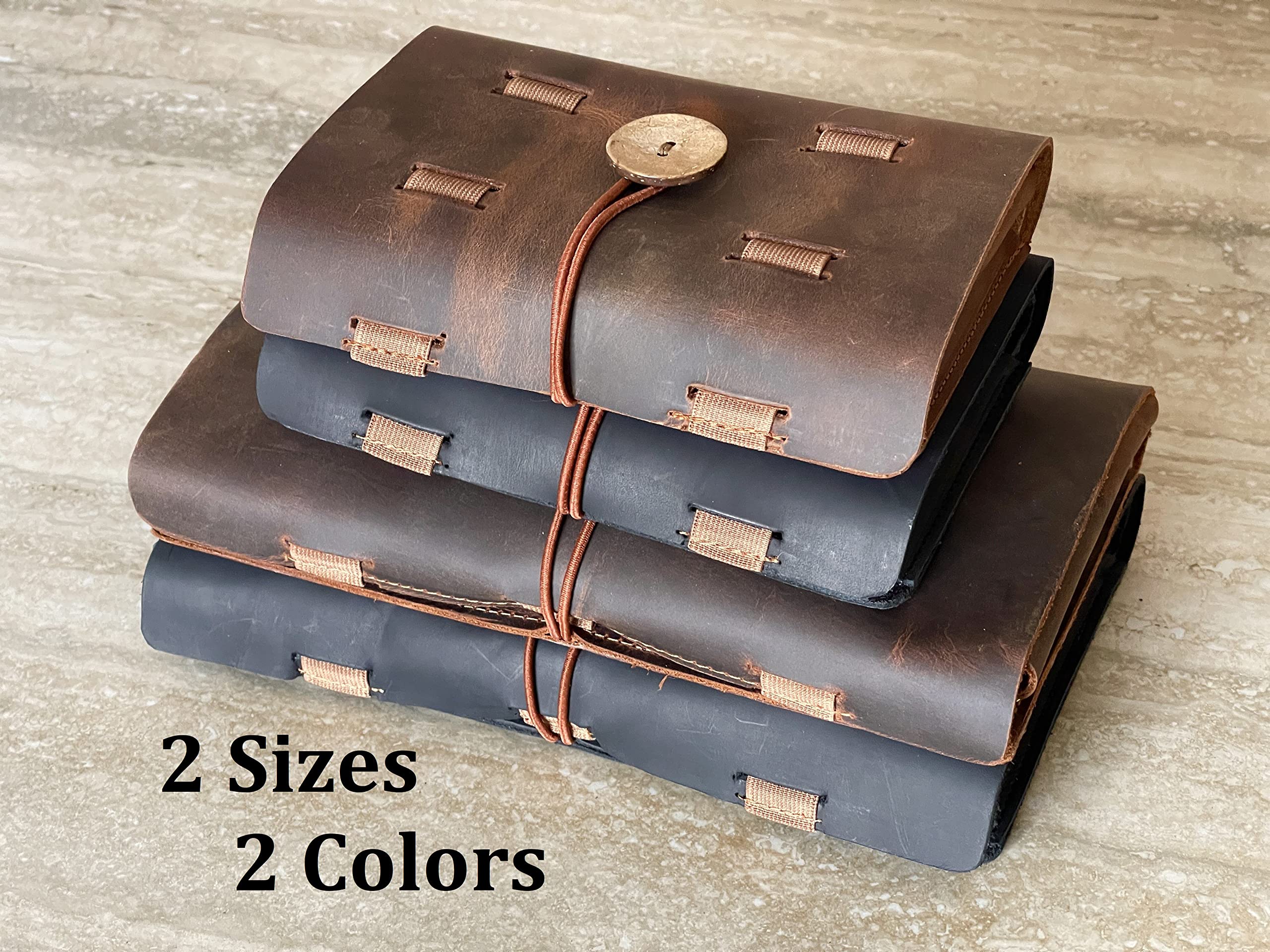 Genuine Leather Electronic Cable Organizer Bag - Handmade Travel Cord Storage Roll Case for Hard Drives, Chargers, Phones, USB Cables & SD Cards - Medium Brown - Perfect for Office, Travel & Home Organization