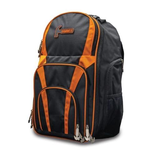 Hammer Tournament Bowling Backpack Black/Orange - Durable Bowling Bag for League & Tournament Play - Perfect for Bowling Balls, Shoes & Accessories