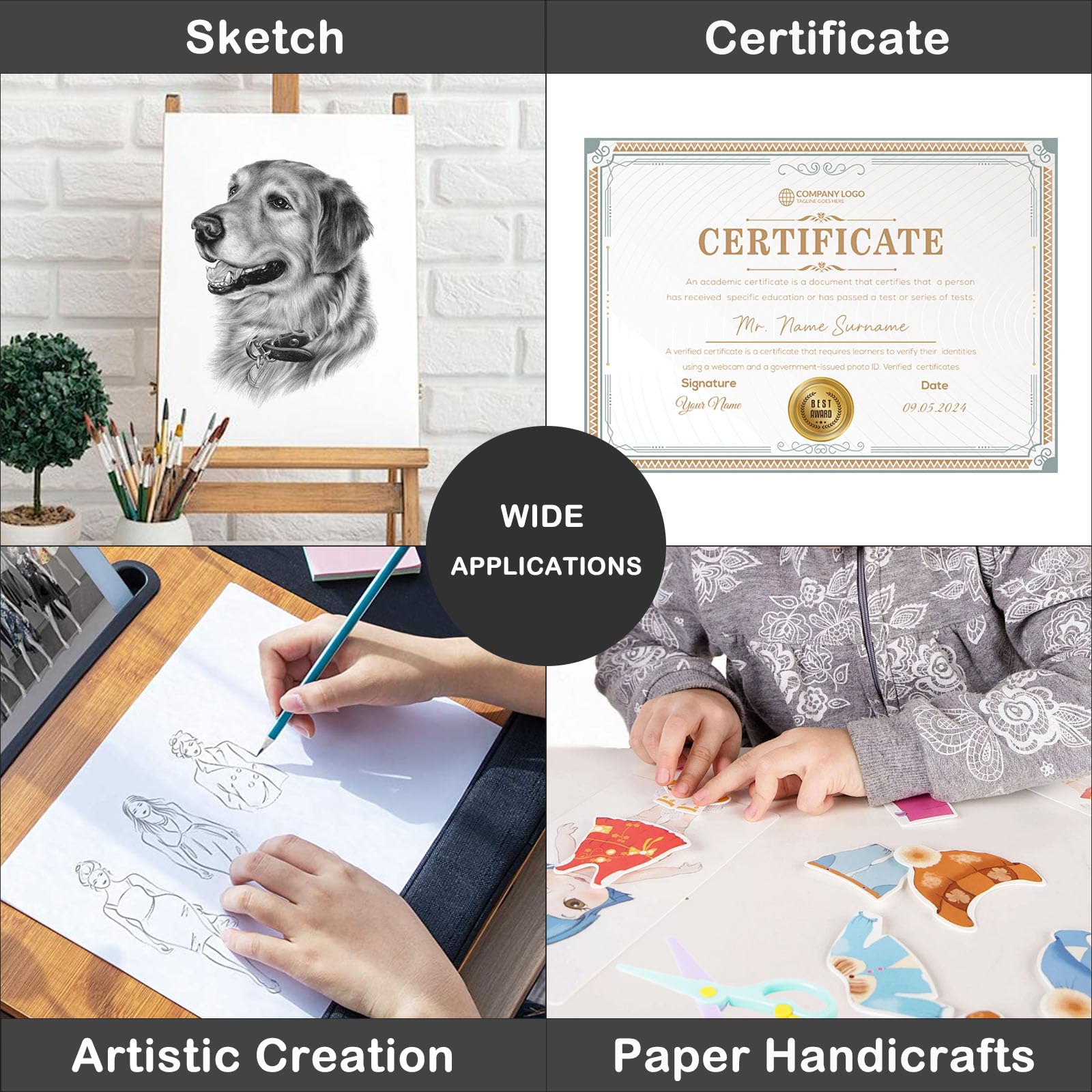 30 Sheets White Cardstock Paper 8.5 x 11 Inches - 230gsm Heavyweight Craft Paper for DIY Greeting Cards, Scrapbooking, Invitations, Office Use & Birthday Crafts | Premium Thick Printer Paper for Arts & Professional Projects
