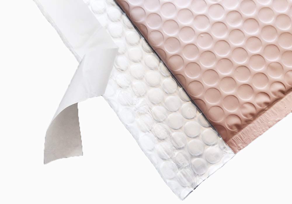 ProLine 6x10 Inch Matte Metallic Rose Gold Bubble Mailers - 500 Pack Self Seal Padded Envelopes for Ecommerce Shipping, Jewelry & Small Business Packaging