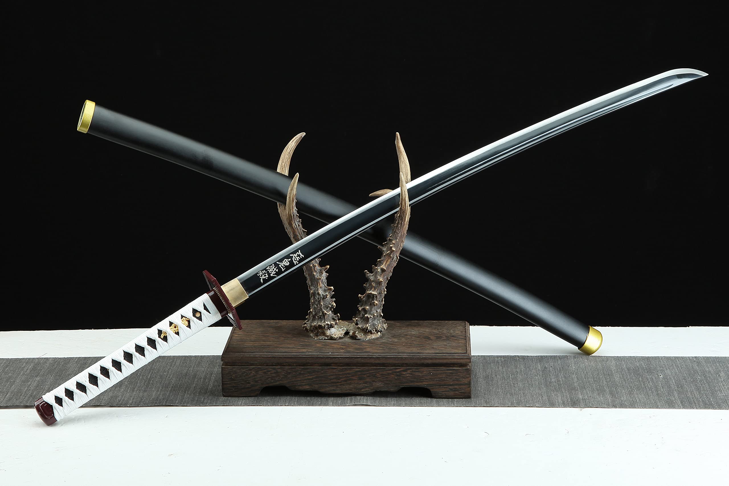 Demon Slayer Katana Sword - Kimetsu no Yaiba Tanjiro Kamado & Shinobu Kochou Cosplay Replica - High Carbon Steel Anime Collectible for Cosplay, Display, and Gift