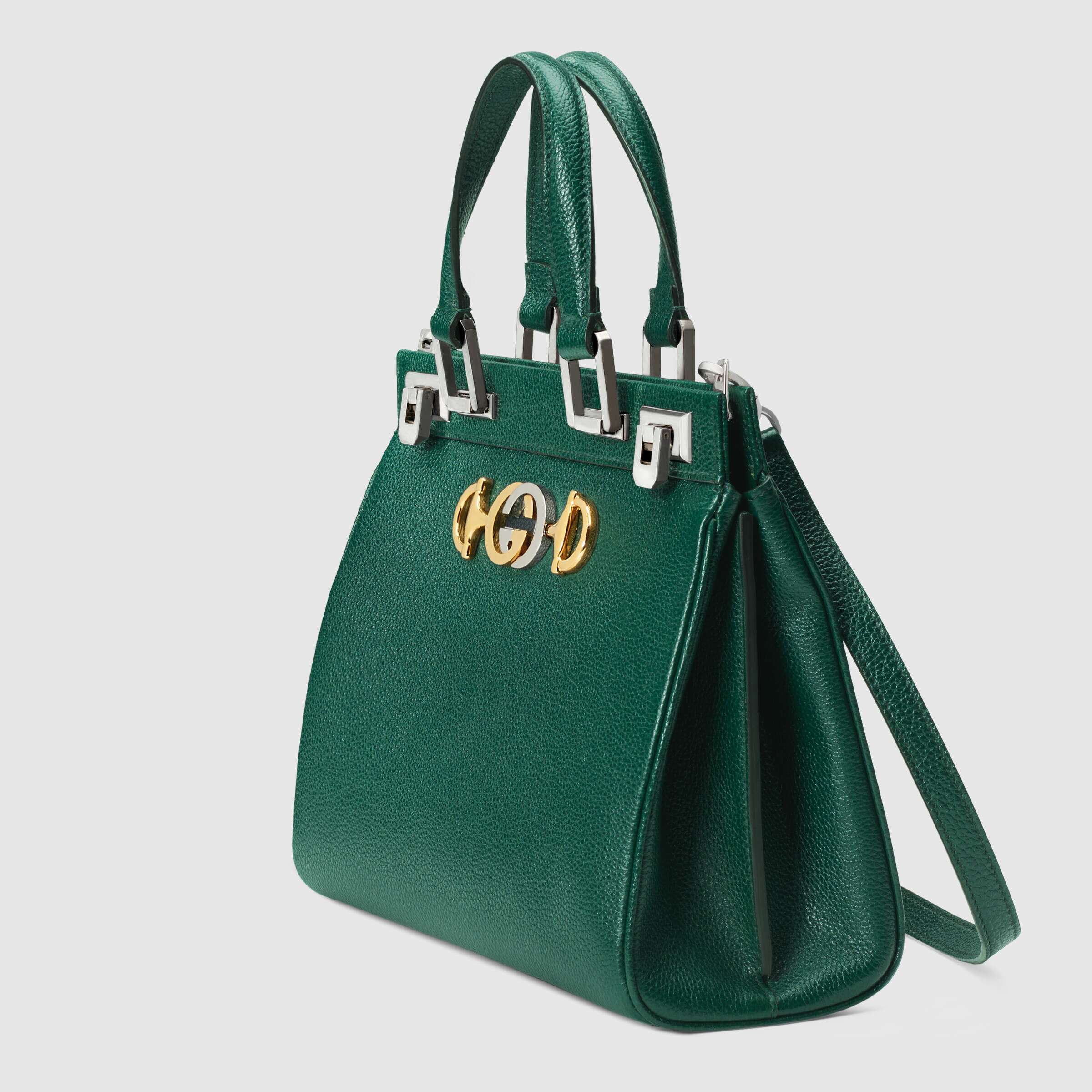 Gucci Zumi Small Top Handle Bag in Dark Green - Grainy Leather Luxury Handbag for Women | Perfect for Work, Evening Events & Daily Use
