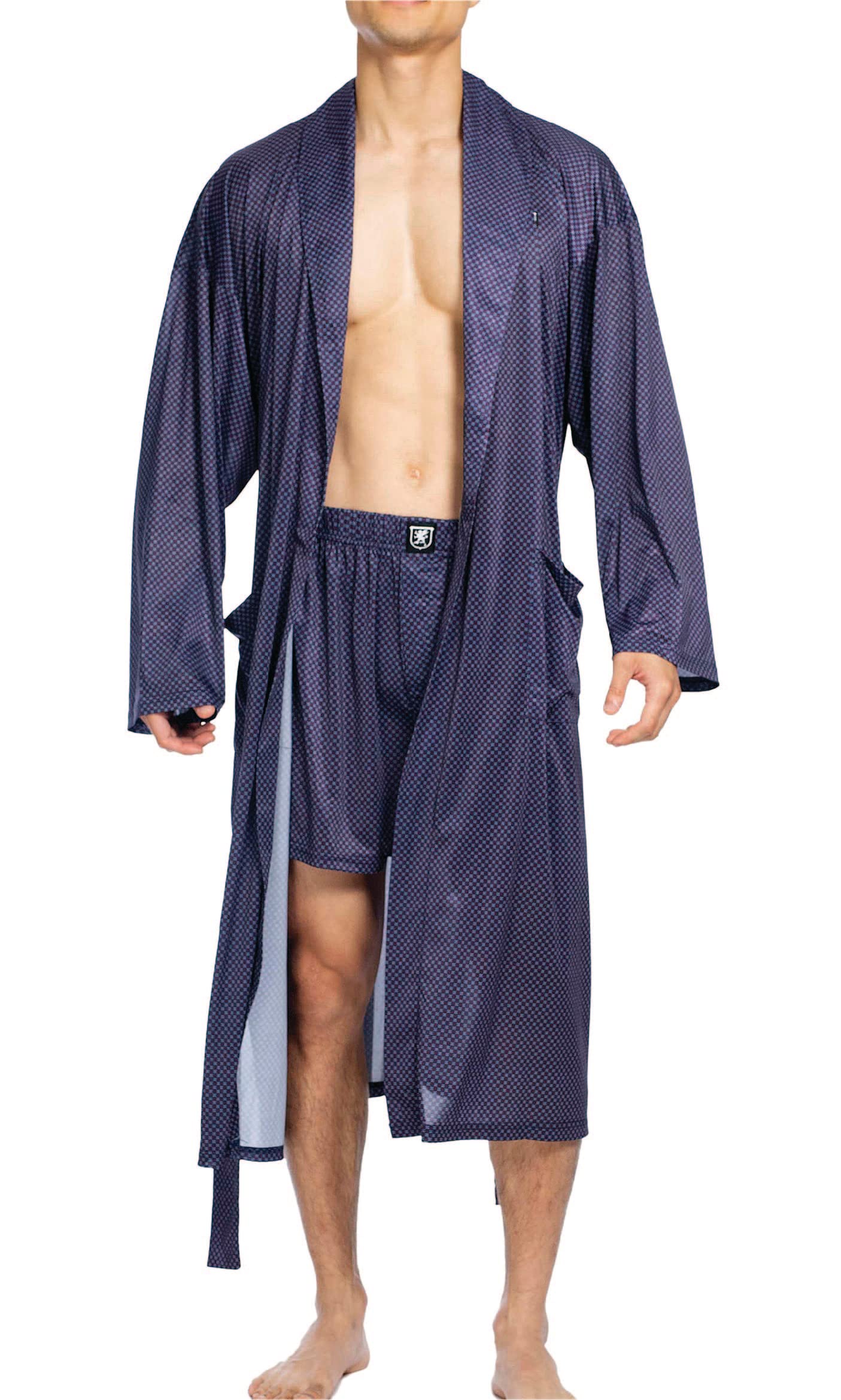 STACY ADAMS Men's Plush Sleep Robe - Soft Fleece Loungewear for Home Relaxation & Spa Days