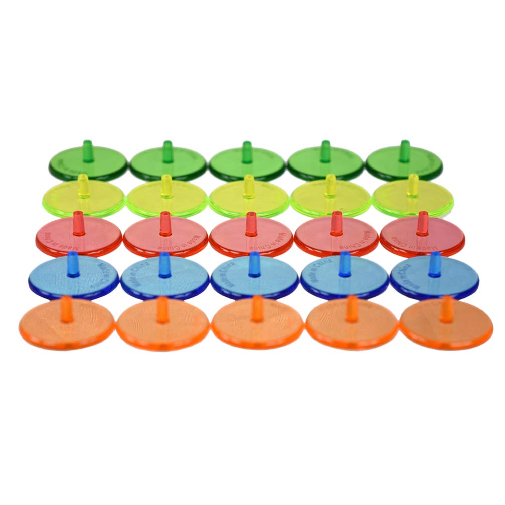 BESPORTBLE 100-Piece Golf Ball Markers Set - Multicolor Poly Spot Markers with Stamp Tool for Golf Course, Practice & Tournament Use | Perfect Golf Accessories & Party Favors