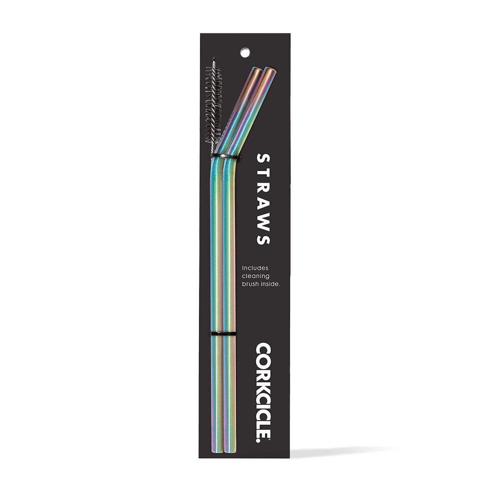 Insulated Stainless Steel Tumbler Straws 2 Pack - Reusable Drinking Straws for Smoothies, Iced Coffee & Cold Beverages at Home, Office or Travel