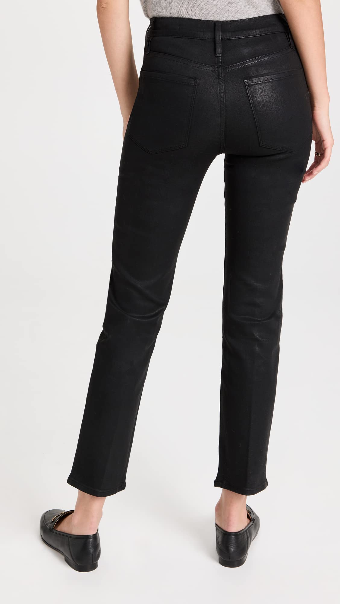 FRAME Women's Le Sylvie High-Rise Coated Skinny Jeans - Stretch Denim Pants for Casual Wear & Night Out