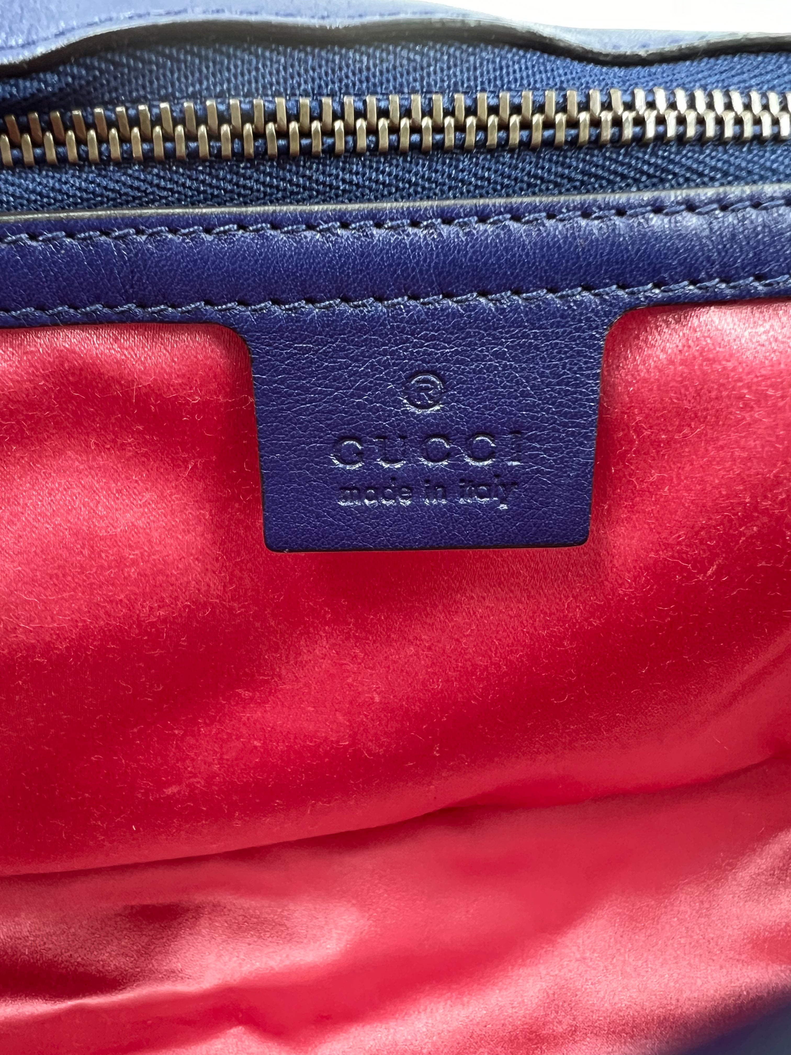 Gucci GG Marmont Embroidered Shoulder Bag in Blue Velvet - Luxury Crossbody Purse for Women, Perfect for Parties, Dates & Evening Events
