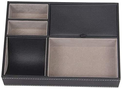 Premium Leather Watch Box - Protective Storage Case with Watch Ring Display Tray for Men & Women - Jewelry Organizer & Desktop Holder - Perfect for Gifts, Travel & Home Decor (One Color)
