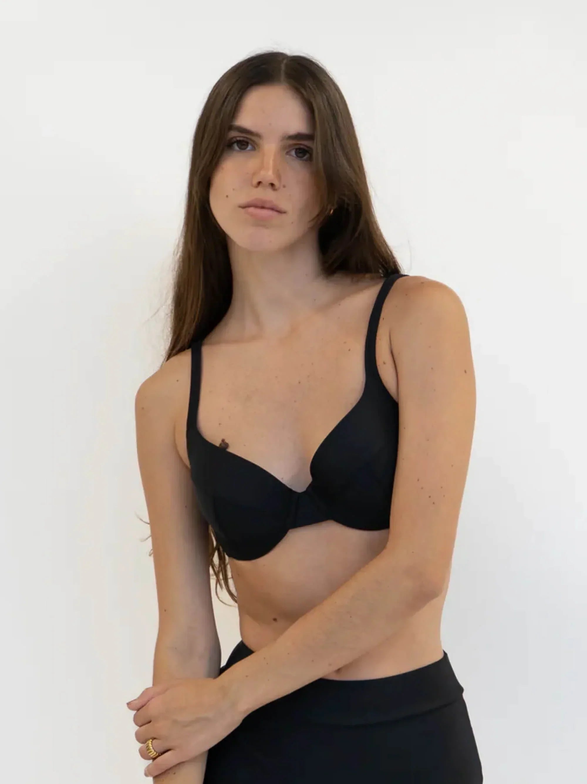 Celeste Underwire Swim Bra for Women - Supportive & Comfortable Black Bikini Top - Perfect for Swimming, Beach & Pool Activities