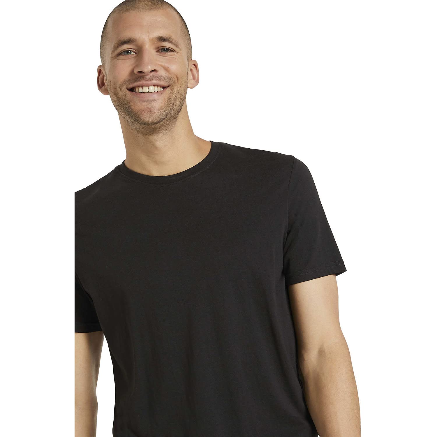 Tom Tailor Men's Crew Neck Double-Layer T-Shirt - White & Black Options | Casual Wear, Everyday Outfit, Street Style Fashion