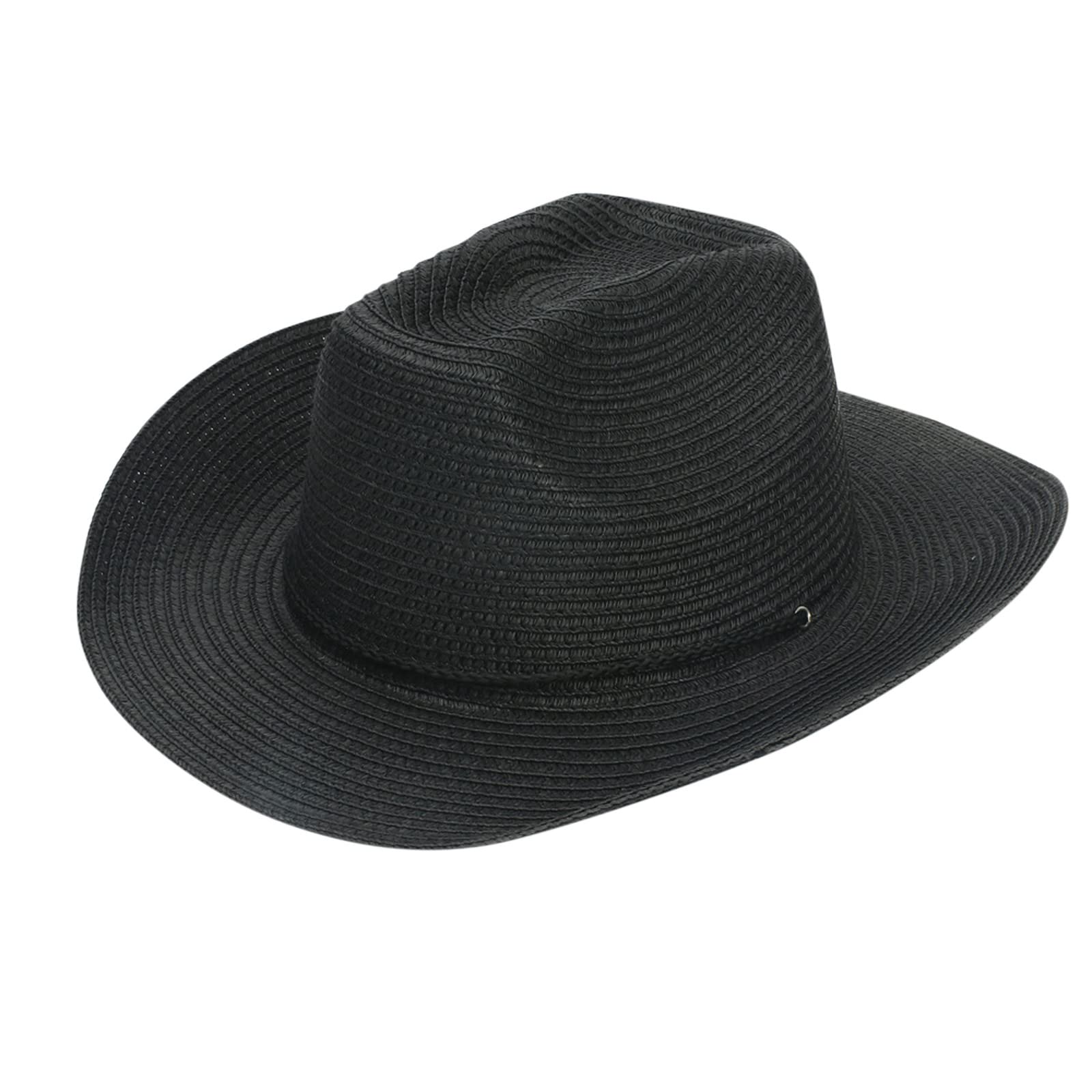 Vintage Western Cowboy Hat for Men & Women - Summer Sun Protection, Breathable Weave, Adjustable Drawstring - Perfect for Beach, Outdoor, and Country Western Events