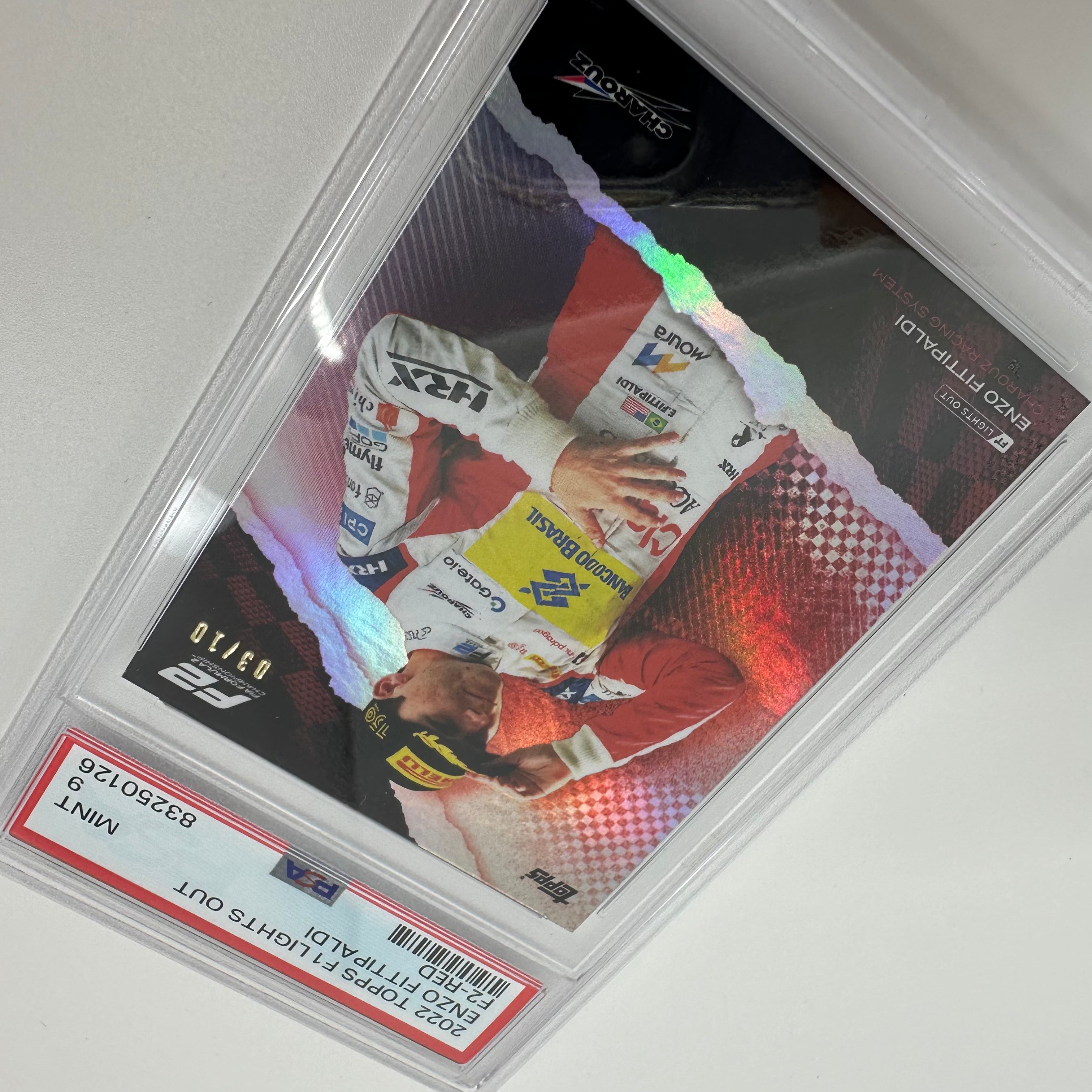 Enzo Fittipaldi 2023 F2 Red PSA 9 Graded Racing Card - Perfect for Collectors and Motorsport Fans (Ideal for Display, Trading, and Investment)