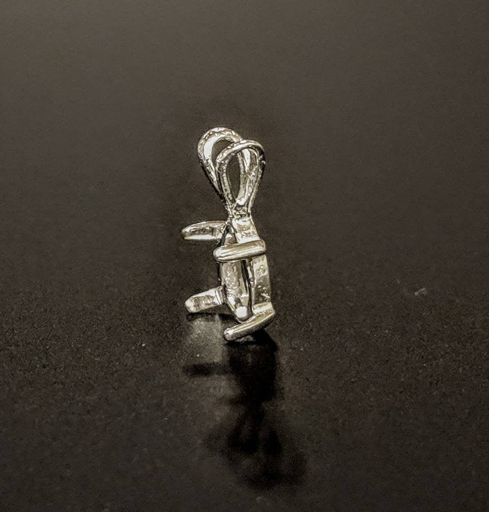 5x3mm 18x13mm Pear Cabochon Pendant Setting - Solid Sterling Silver or 14K White/Yellow Gold - Handmade in USA - Perfect for Jewelry Making, DIY Necklaces & Custom Gemstone Designs
