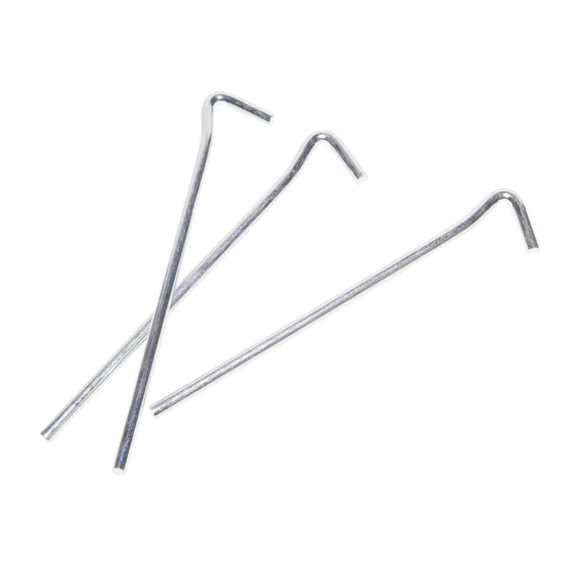 Quechua Steel Tent Pegs 10 Pack - Heavy Duty Camping Stakes for Outdoor Tents, Canopies & Shelters - Perfect for Camping, Hiking & Backpacking Trips