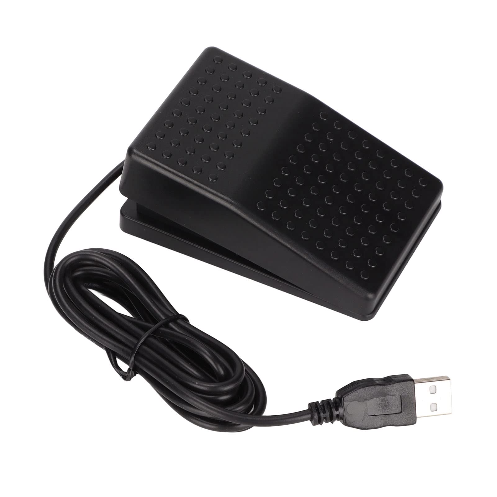 High Sensitivity USB Single Foot Switch - One Key Customizable Computer Keyboard Action Pedal with 2m Cable for PC/Mac - Perfect for Gaming, Transcription, Video Editing & Hands-Free Computer Control