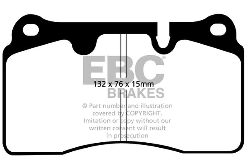 EBC Yellowstuff Front Brake Pads for Aston Martin DB9 5.9 (2004-2012) - High Performance Braking for Track & Street Use