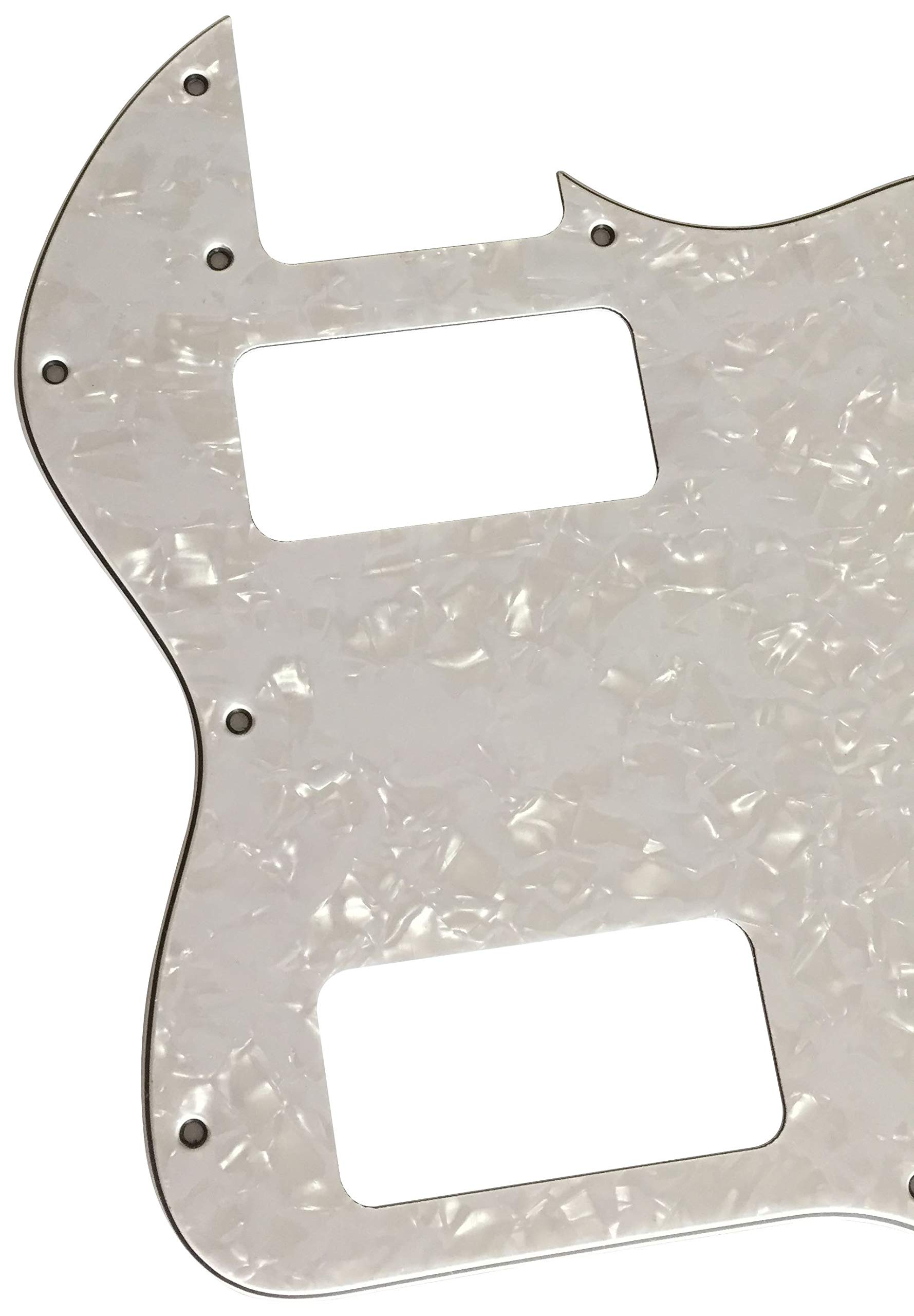 Electric Guitar Pickguard for Classic Series '72 Thinline Tele TV Jones Style - 4 Ply White Pearl Shield | Replacement Part for Vintage Guitar Repair & Customization