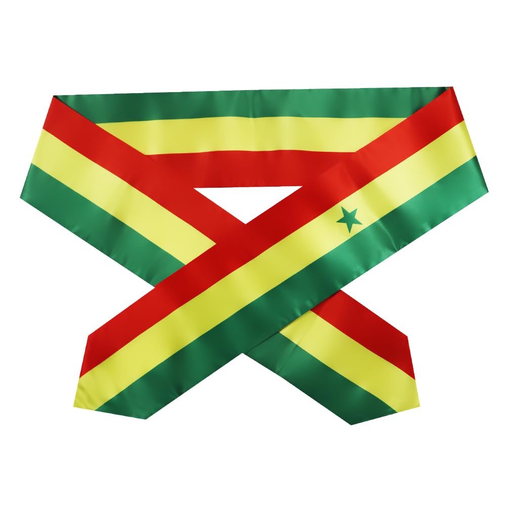 Senegal Flag Graduation Stole - 180x13cm Double Sided Sash for International Students - Perfect for Study Abroad Graduation Ceremonies, Cultural Events & Gift Giving