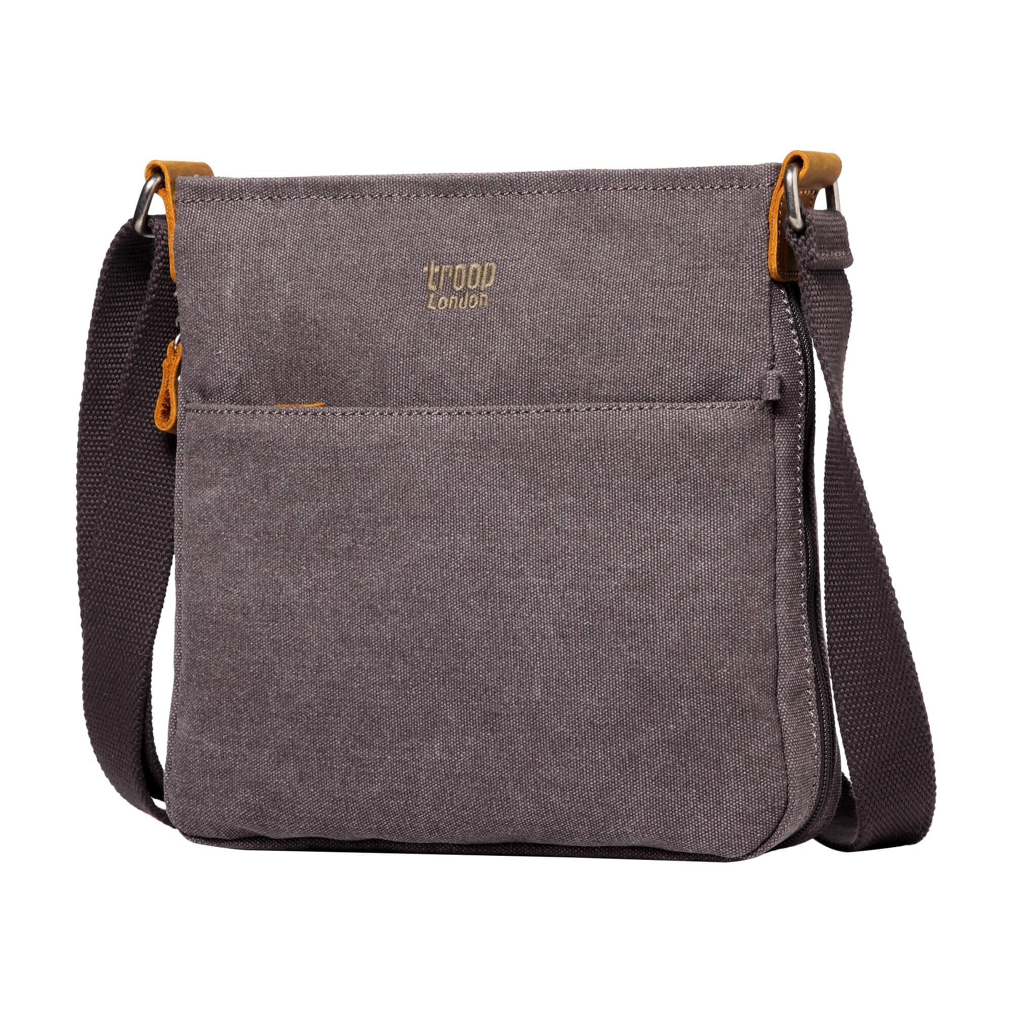 TRP0237 Troop London Classic Canvas Crossbody Bag - Stylish & Durable for Travel, Work & Everyday Use