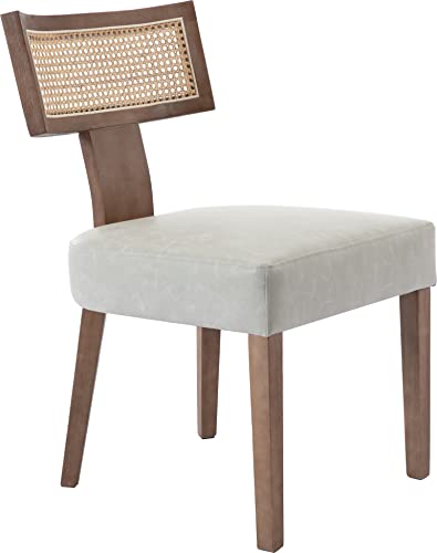 Pu Grey; Rattan Back