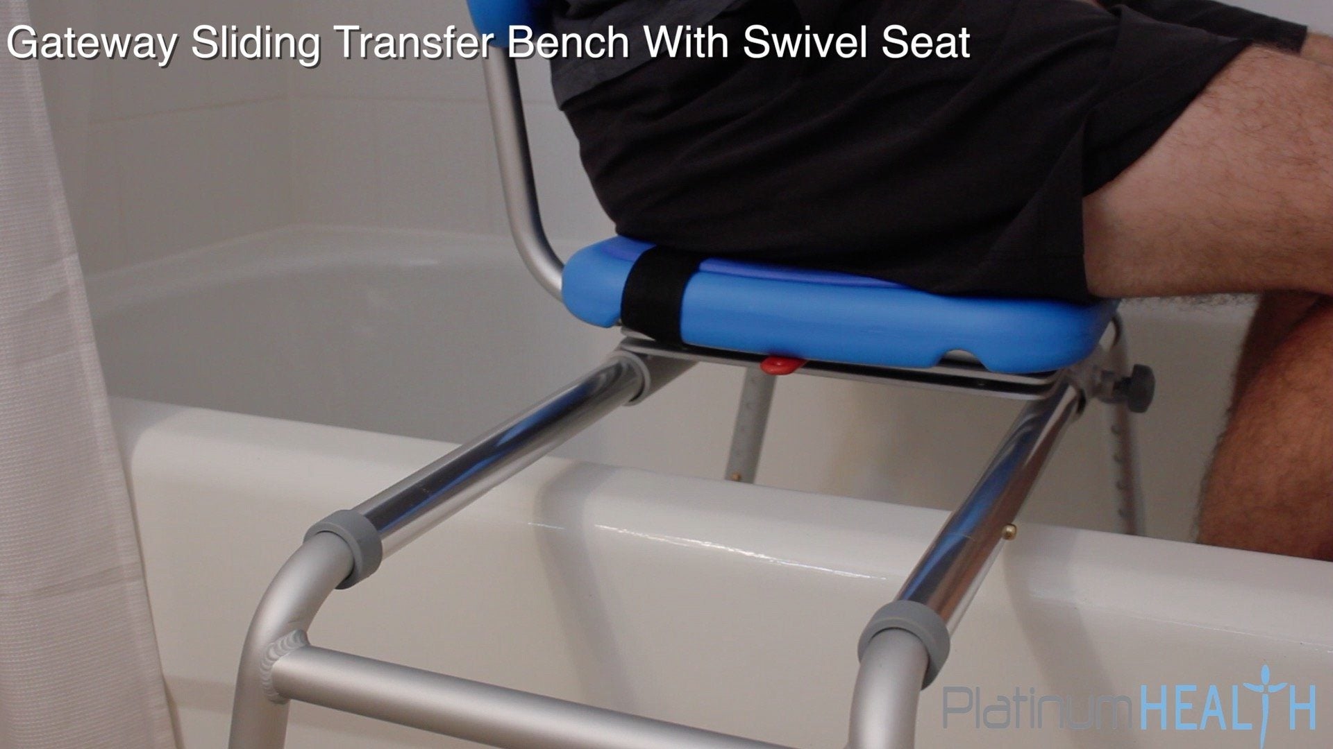 Premium Sliding Bath Transfer Bench with Swivel Seat & Padded Cushion - Adjustable Shower Chair for Elderly & Disabled - Safe Bathroom Mobility Aid for Seniors, Post-Surgery Recovery & Home Care Use