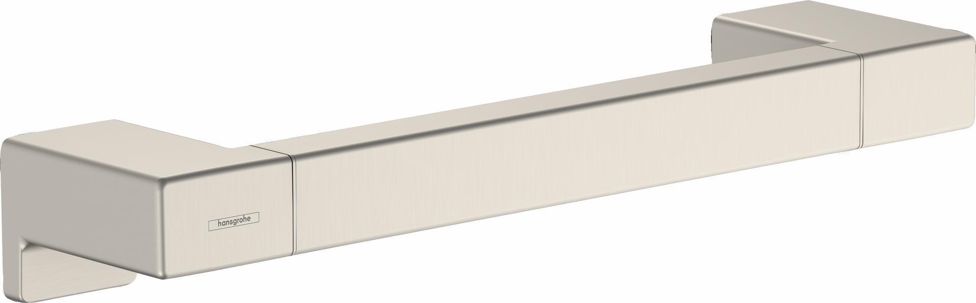 AddStoris 12-Inch Brushed Nickel Towel Bar by Hansgrohe - Premium Bathroom Accessory for Modern Homes (Model 41744820) | Perfect for Bathrooms, Spas & Luxury Vanities